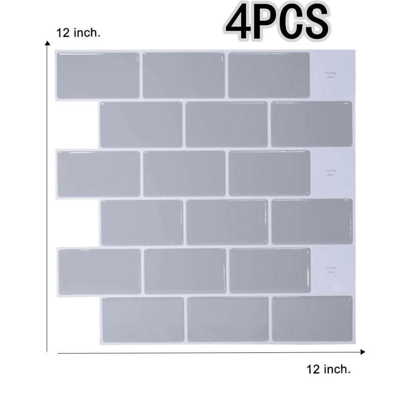 Adesivo murale Mattoni grigio azzurro