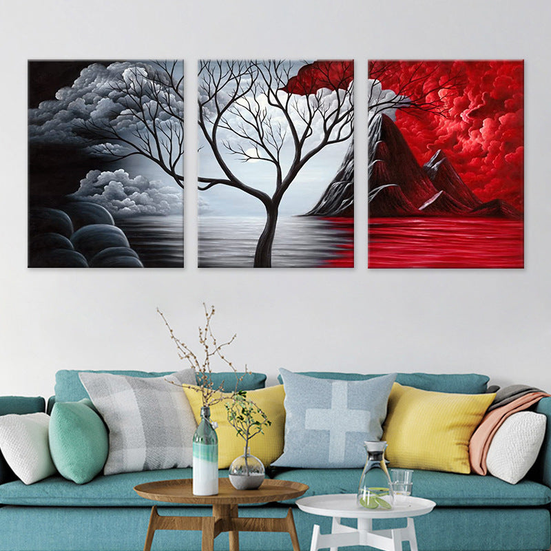 Tritico canvas albero sfumato