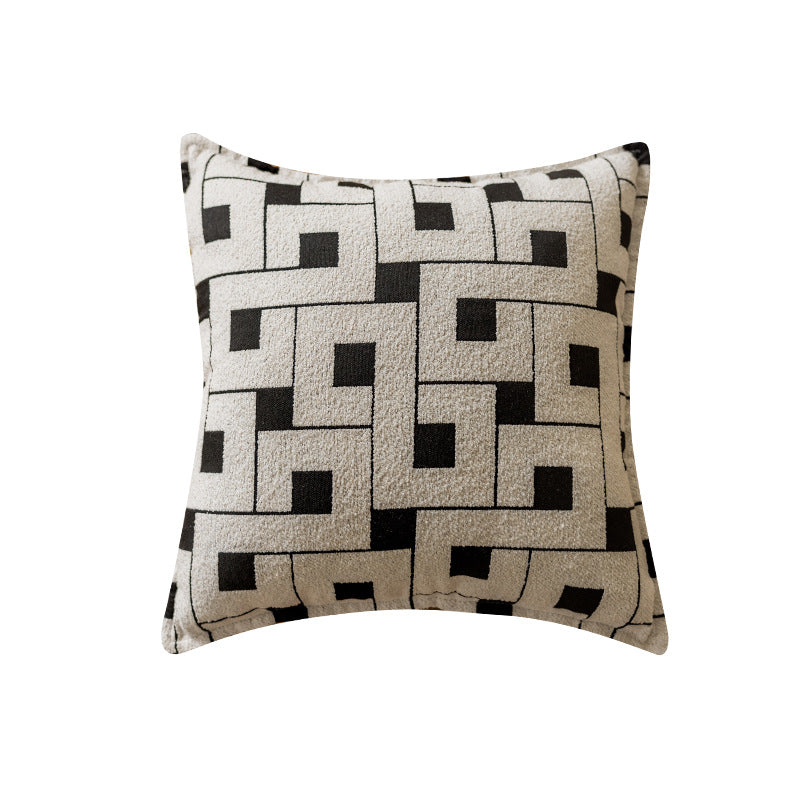 Federa jacquard bianco nero