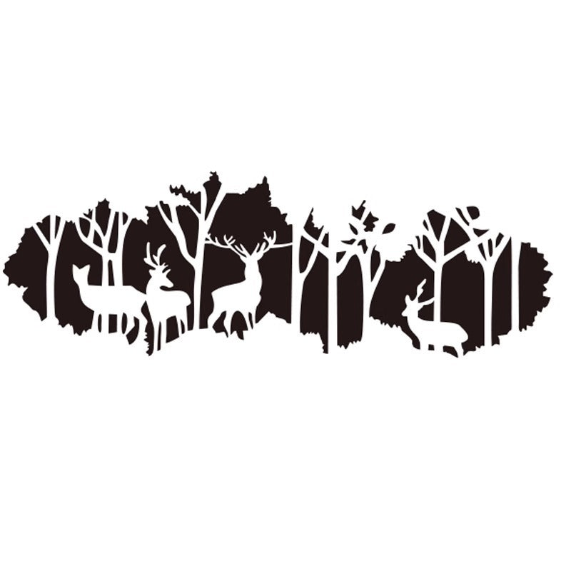 Adesivo murale specchio foresta