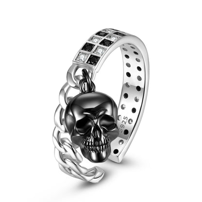 Anello argento teschio
