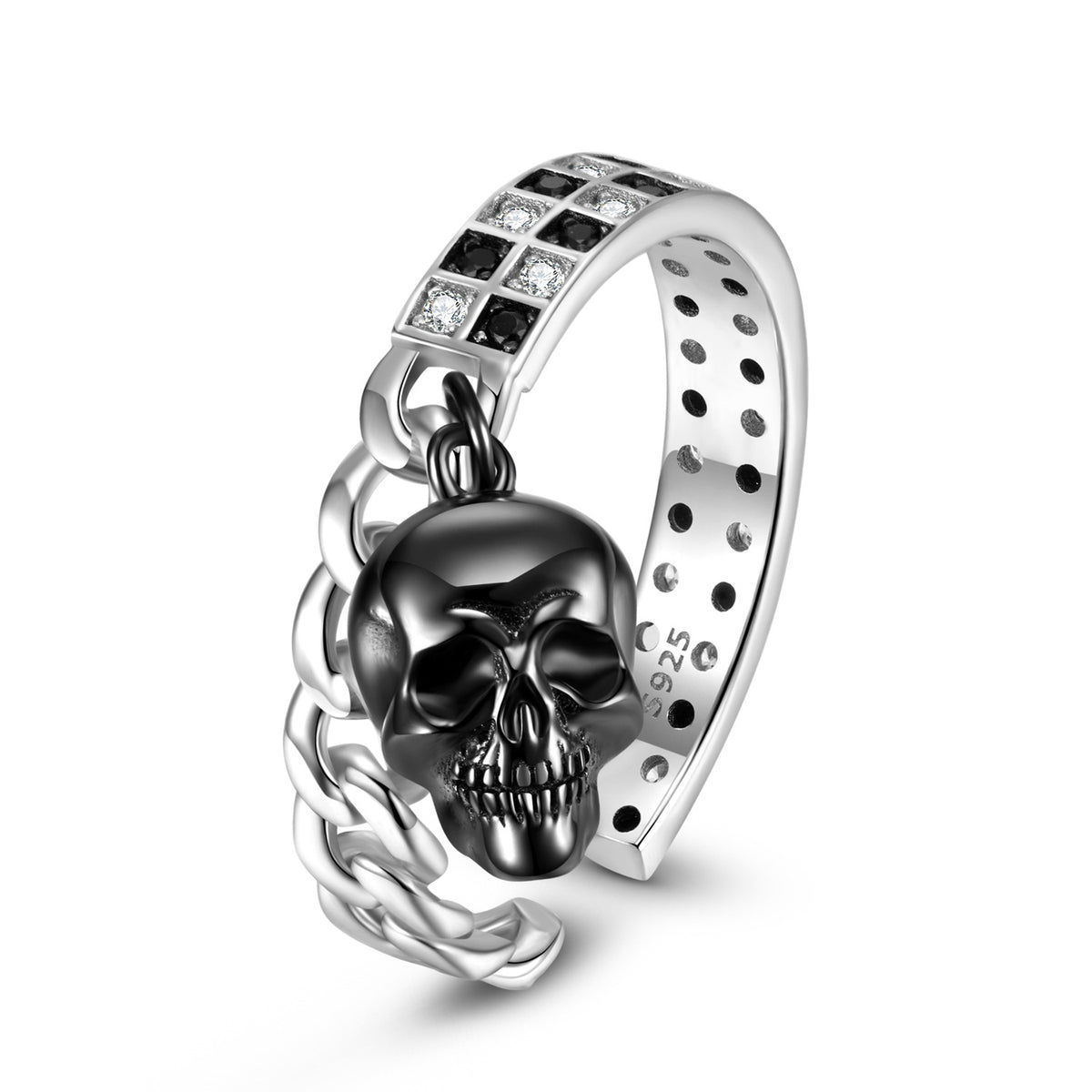 Anello argento teschio