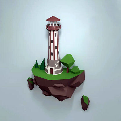 Decorazione faro in carta