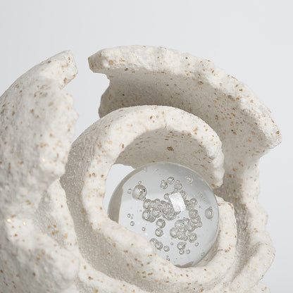 Scultura spirale cemento effetto ottico