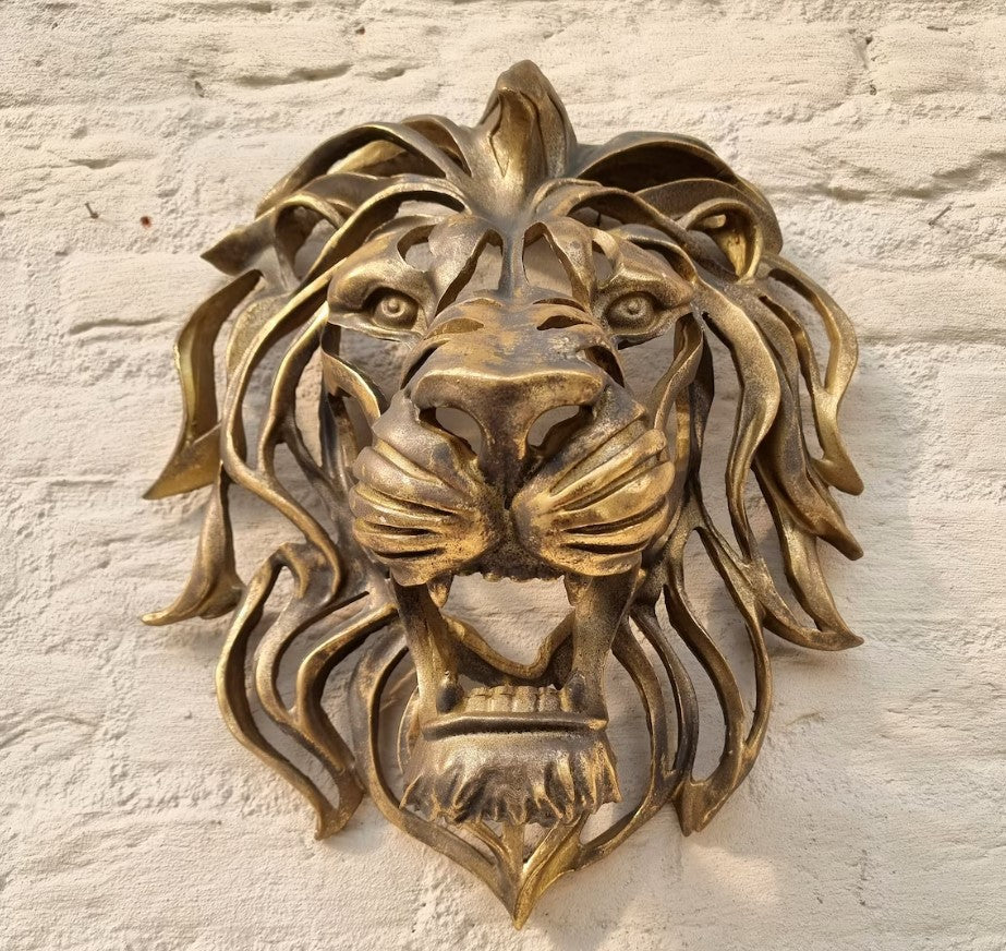 Scultura testa leone