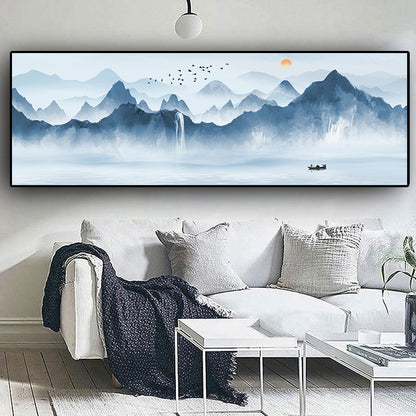Quadro paesaggio azzurro