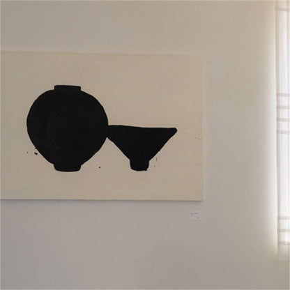 Tela astratta bianco nero