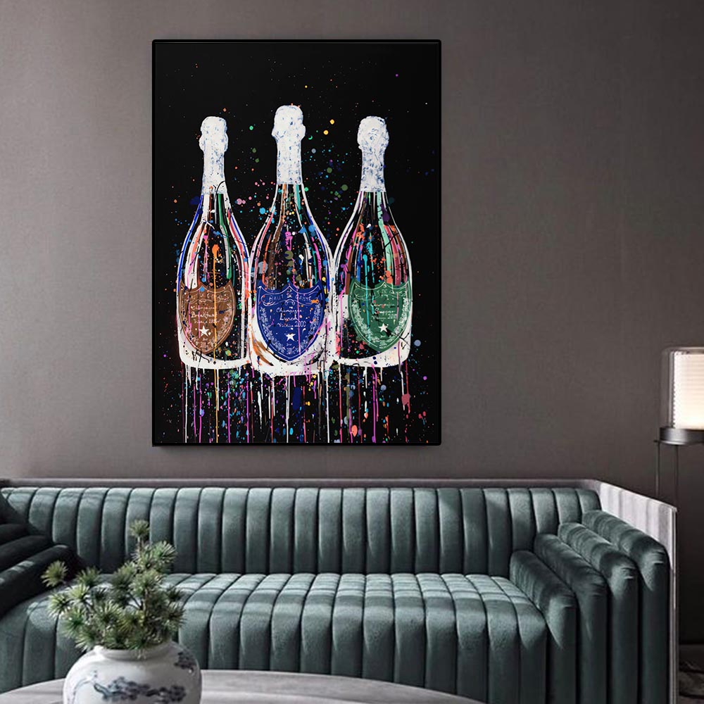 Quadro bottiglia champagne