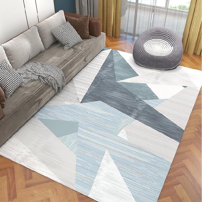 Tappeto losanghe turchese grigio beige