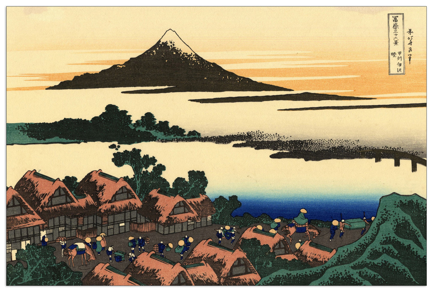 Dawn at Isawa in the Kai province cm 90x60