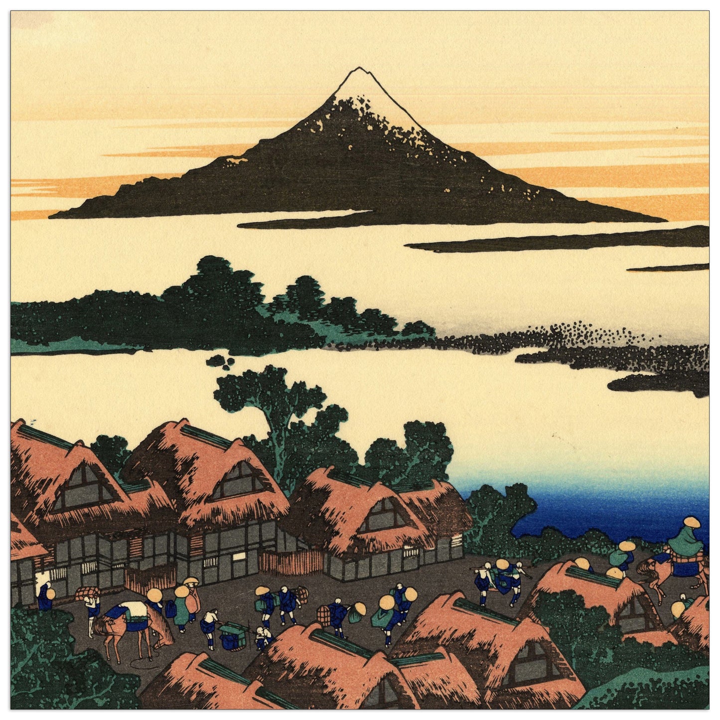 Dawn at Isawa in the Kai province cm 30x30