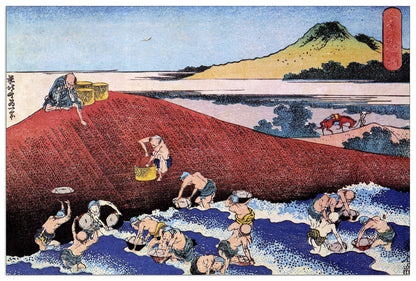 Ocean landscape with fishermen cm 135x90