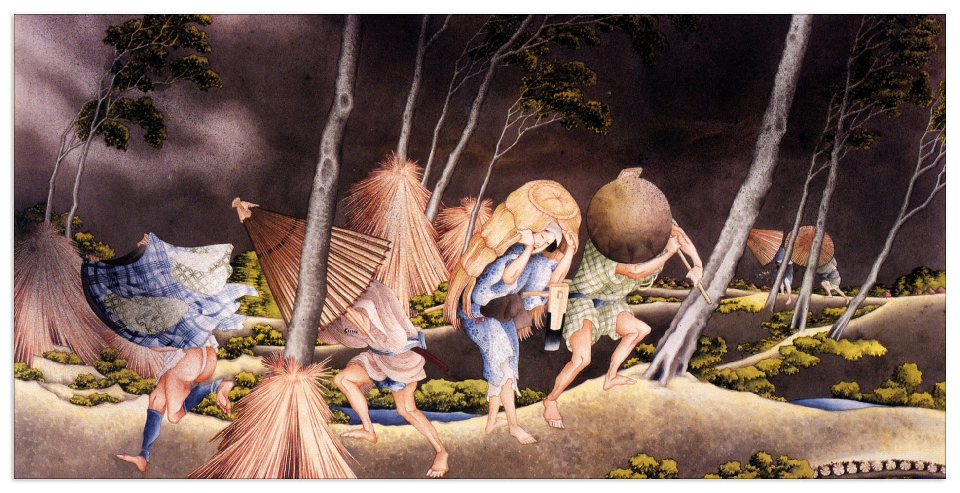 Peasants surprised by a violent storm cm 140x70