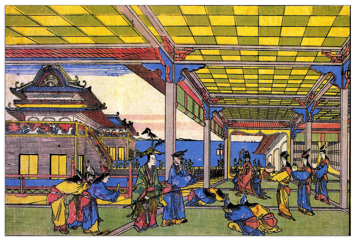 Scene in blue cm 135x90