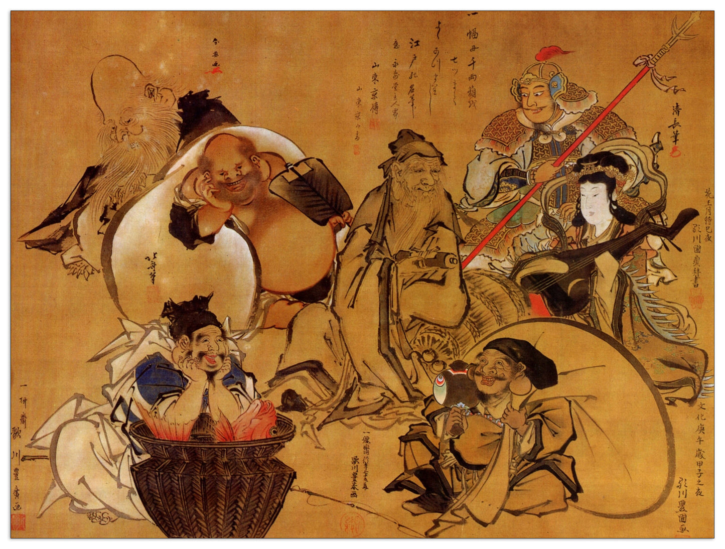 Seven gods of fortune cm 120x90
