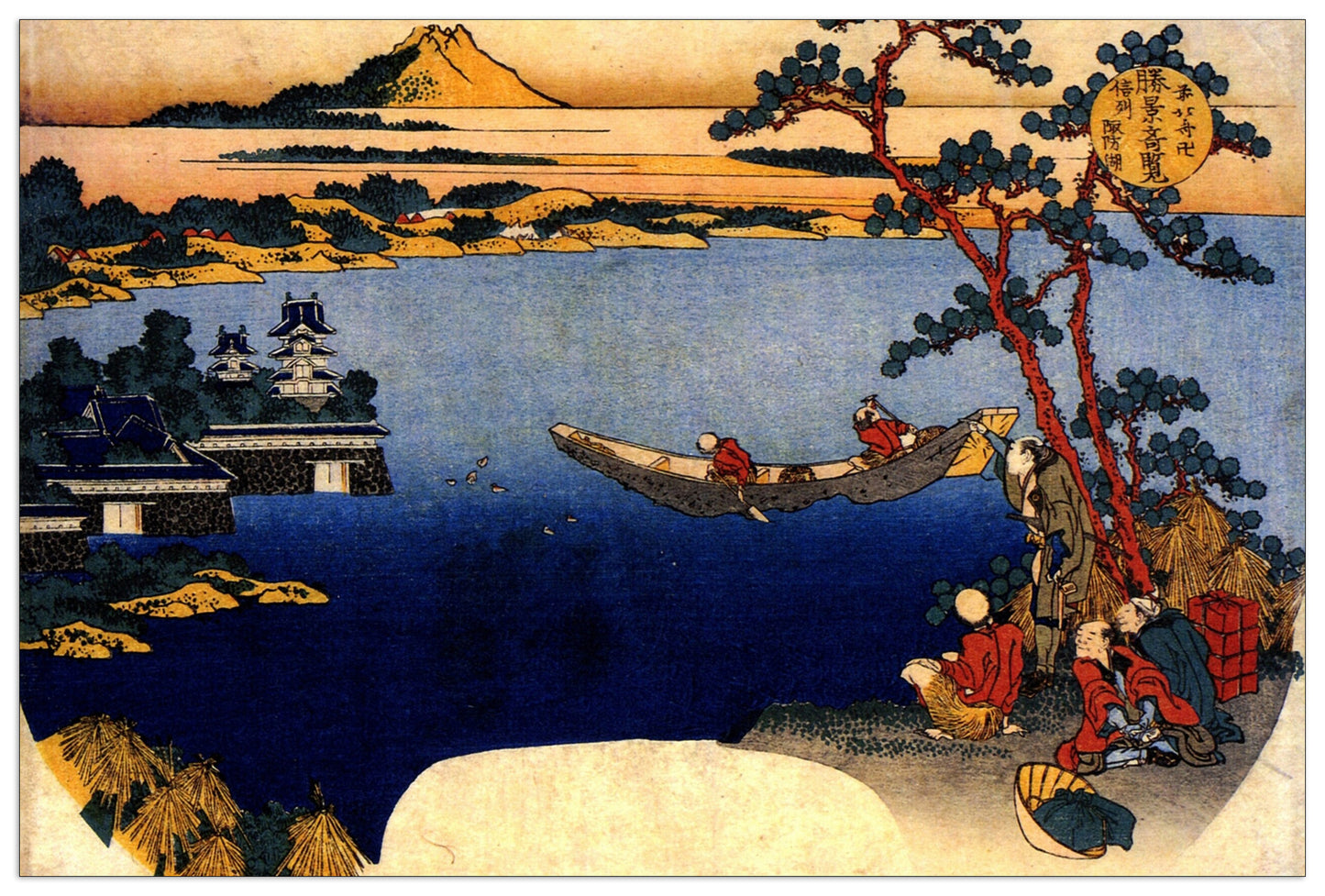 View of lake Suwa cm 90x60