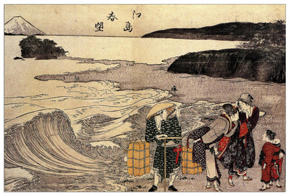 Women on the beach of Enoshima cm 90x60