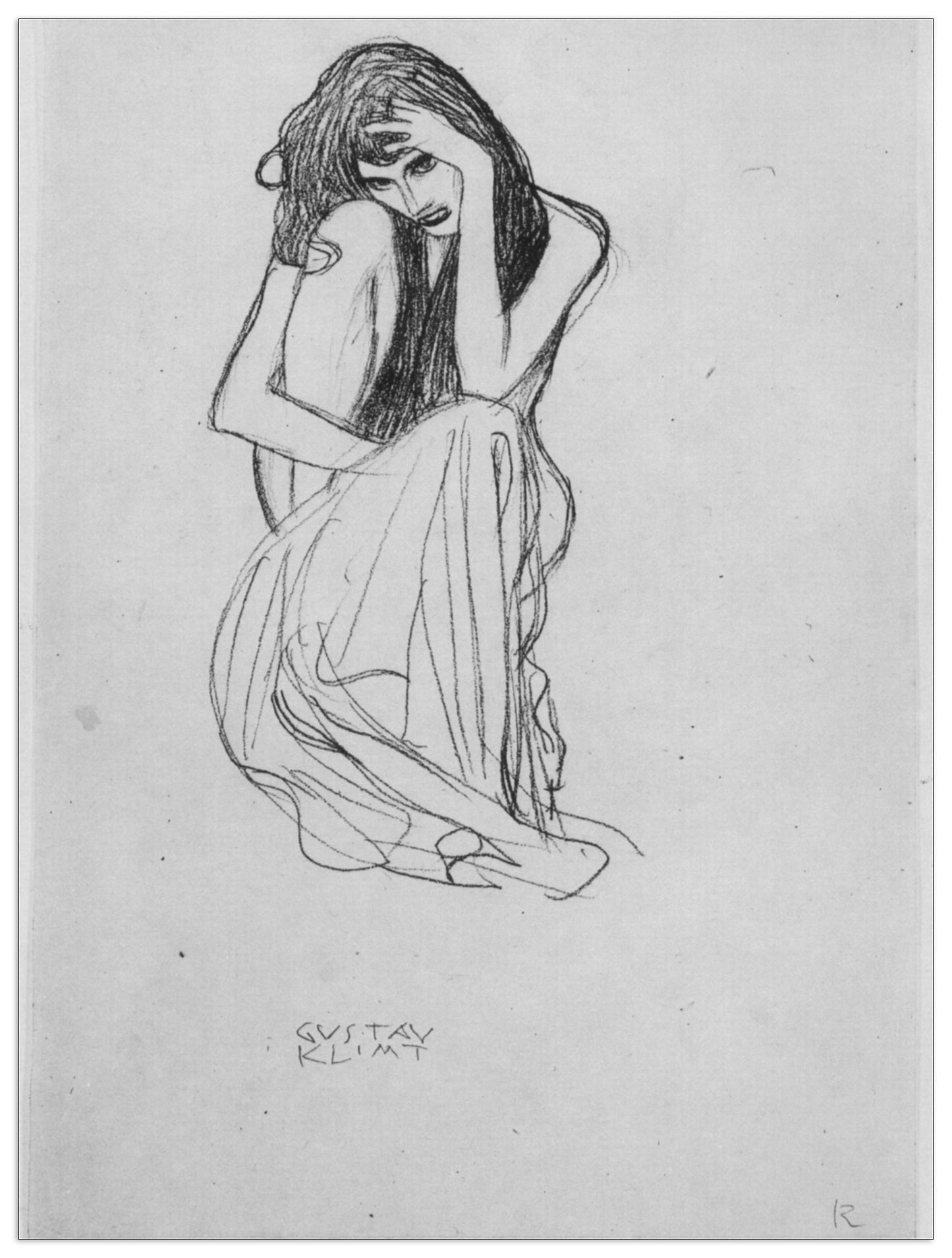 Crouching from the front cm 60x80