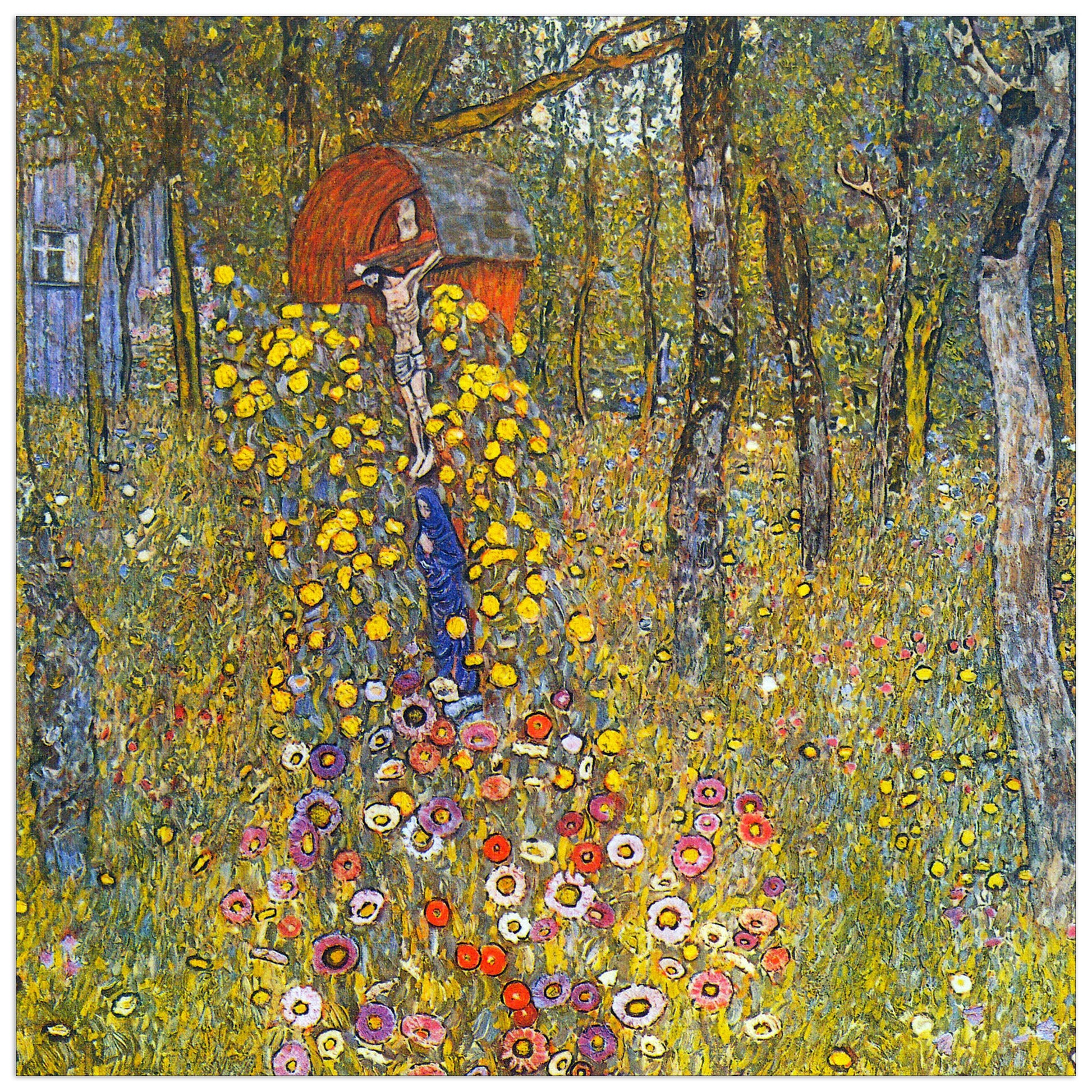 Farmers garden with crucifix cm 30x30