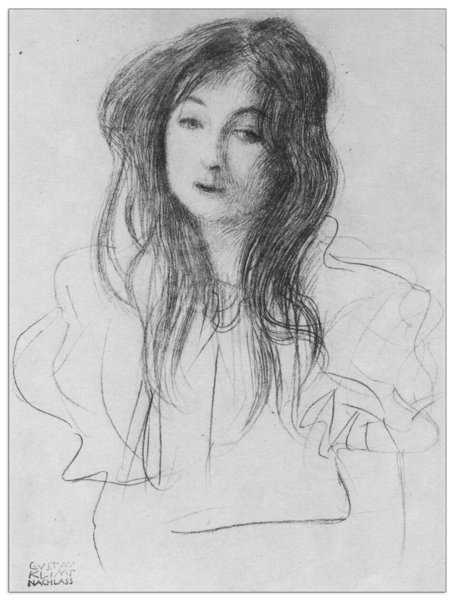 Girl with long hair cm 60x80