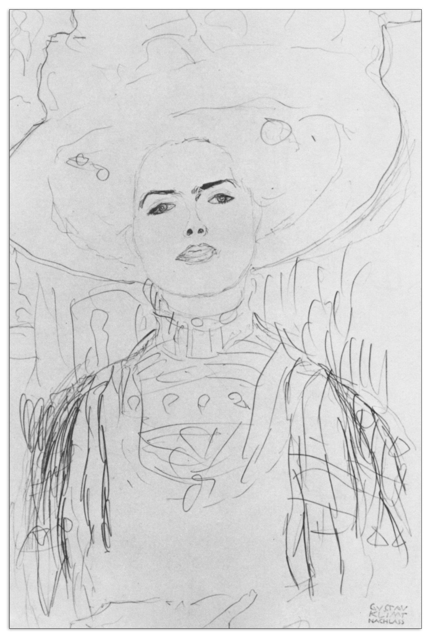 Image of a girl with a big hat cm 90x135
