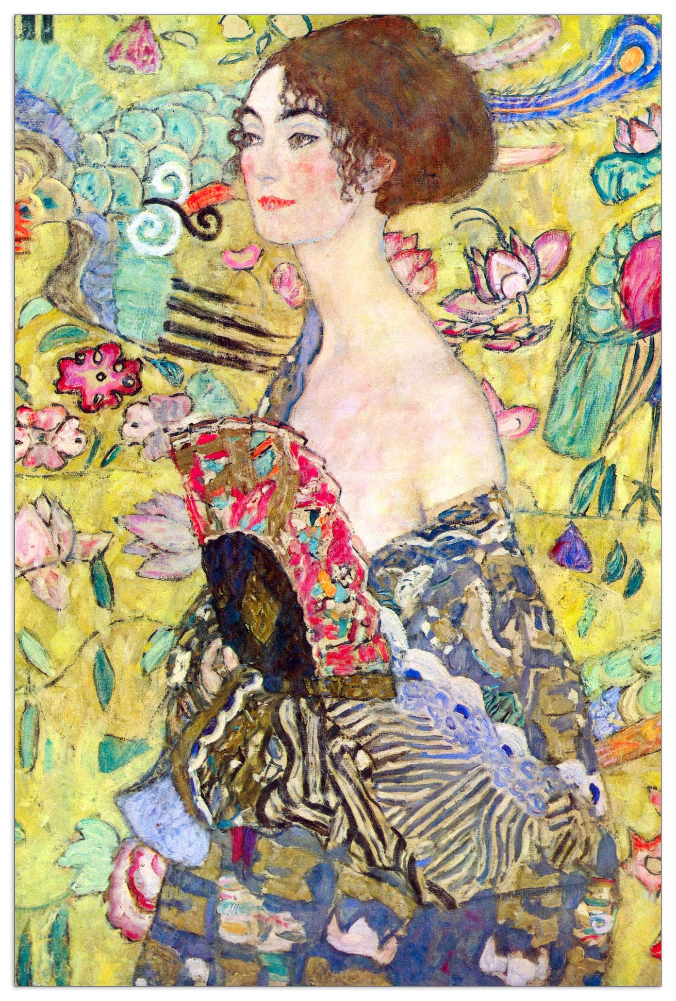 Lady with fan cm 90x135