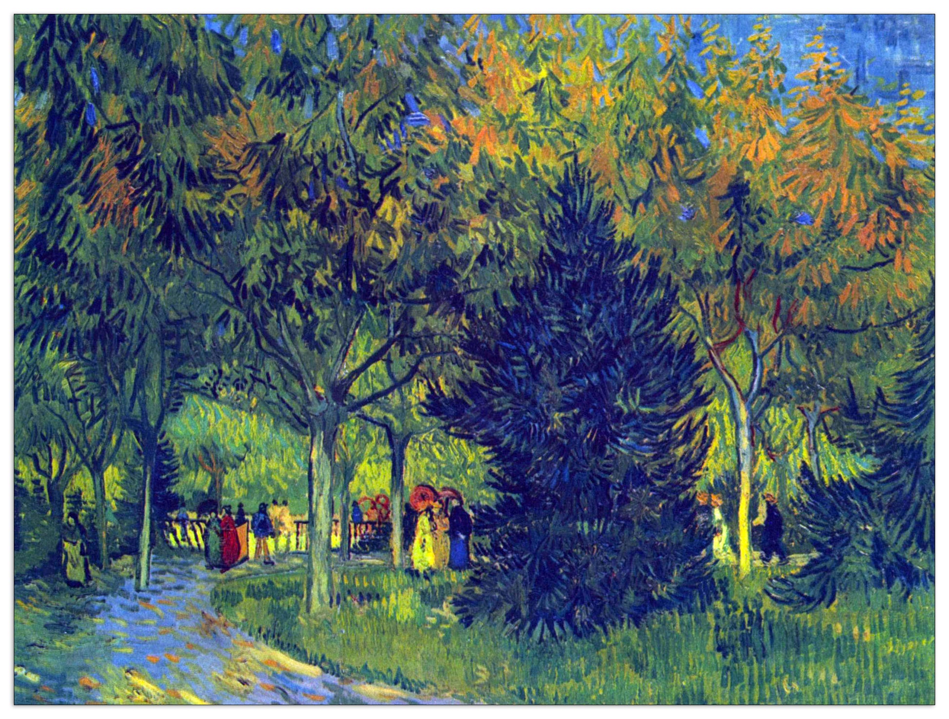 Allee in the Park by Van Gogh cm 80x60