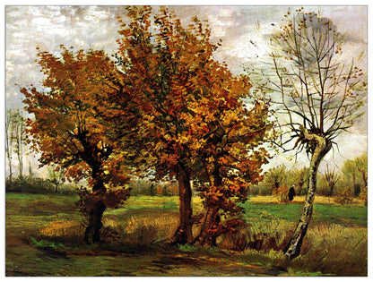 Autumn Landscape with Four Trees cm 80x60