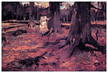 Girl in White in the Woods cm 135x90