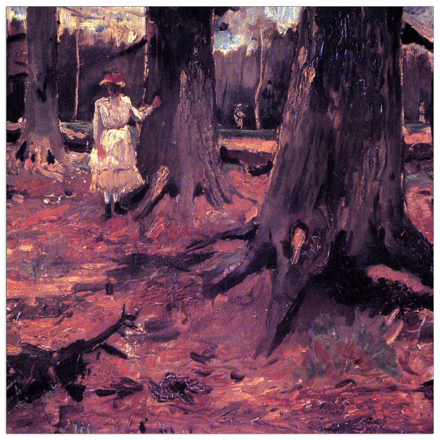 Girl in White in the Woods cm 70x70
