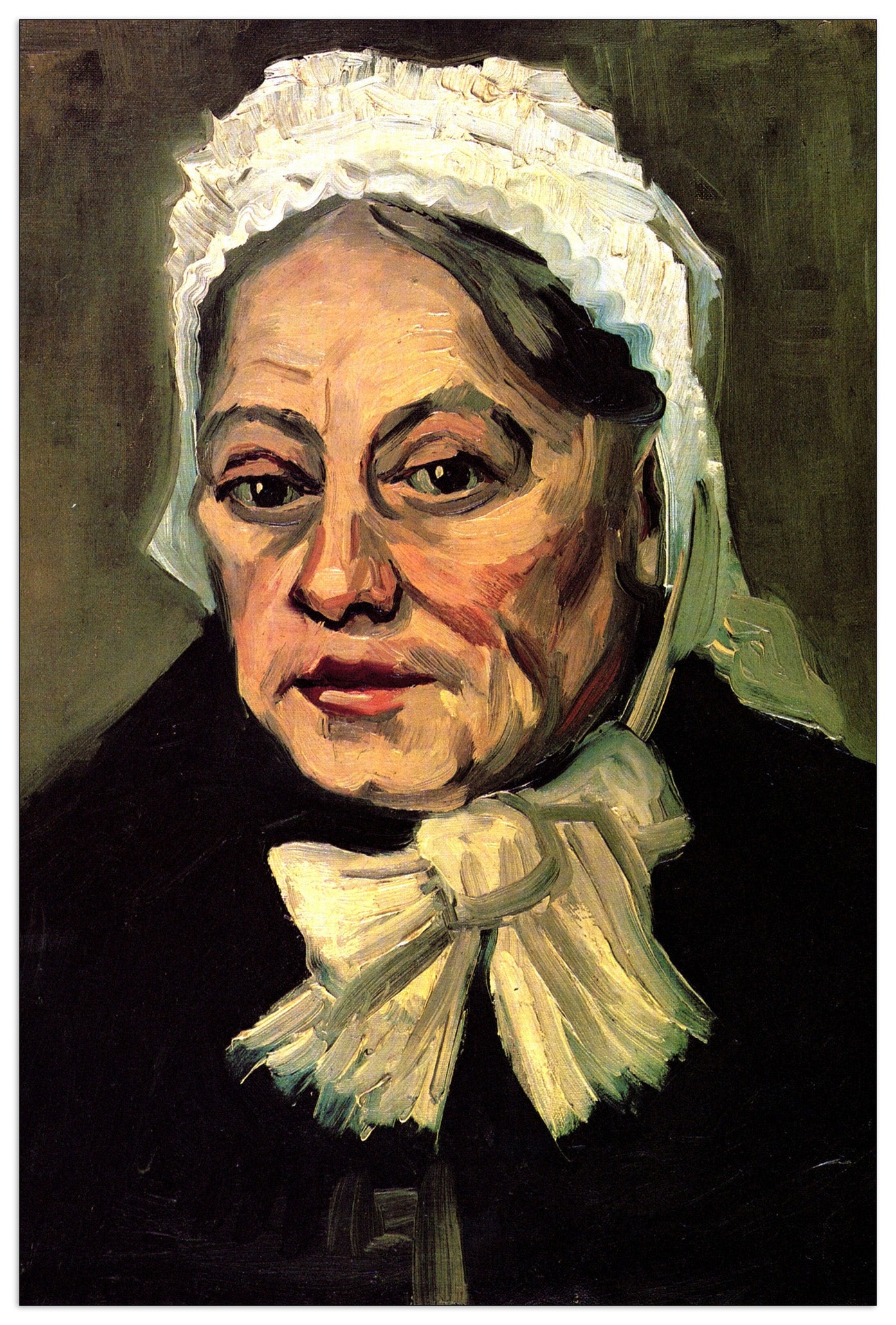 Head of an Old Woman with White Cap The Midwife cm 60x90
