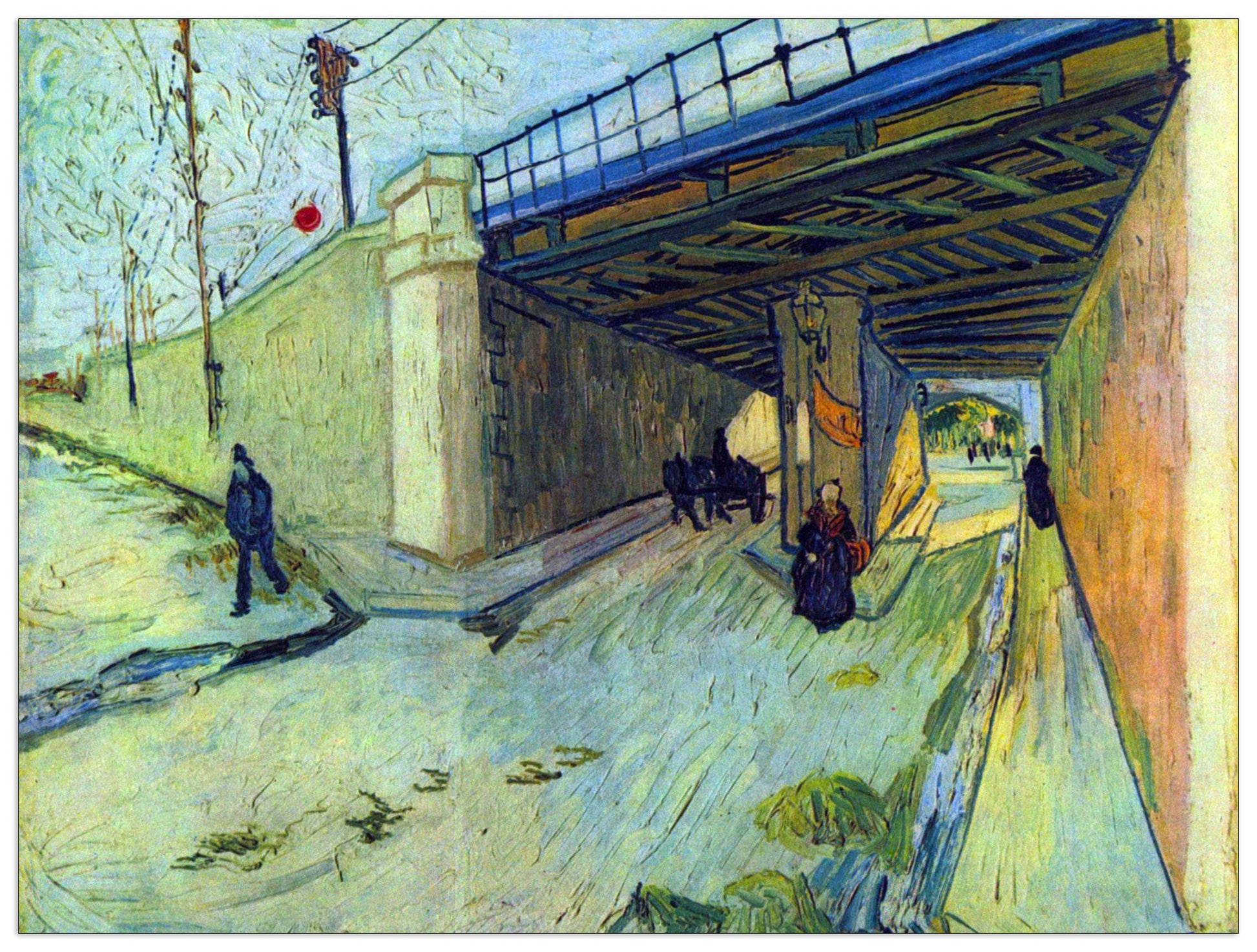 Railway bridge on the road to Tarascon cm 120x90