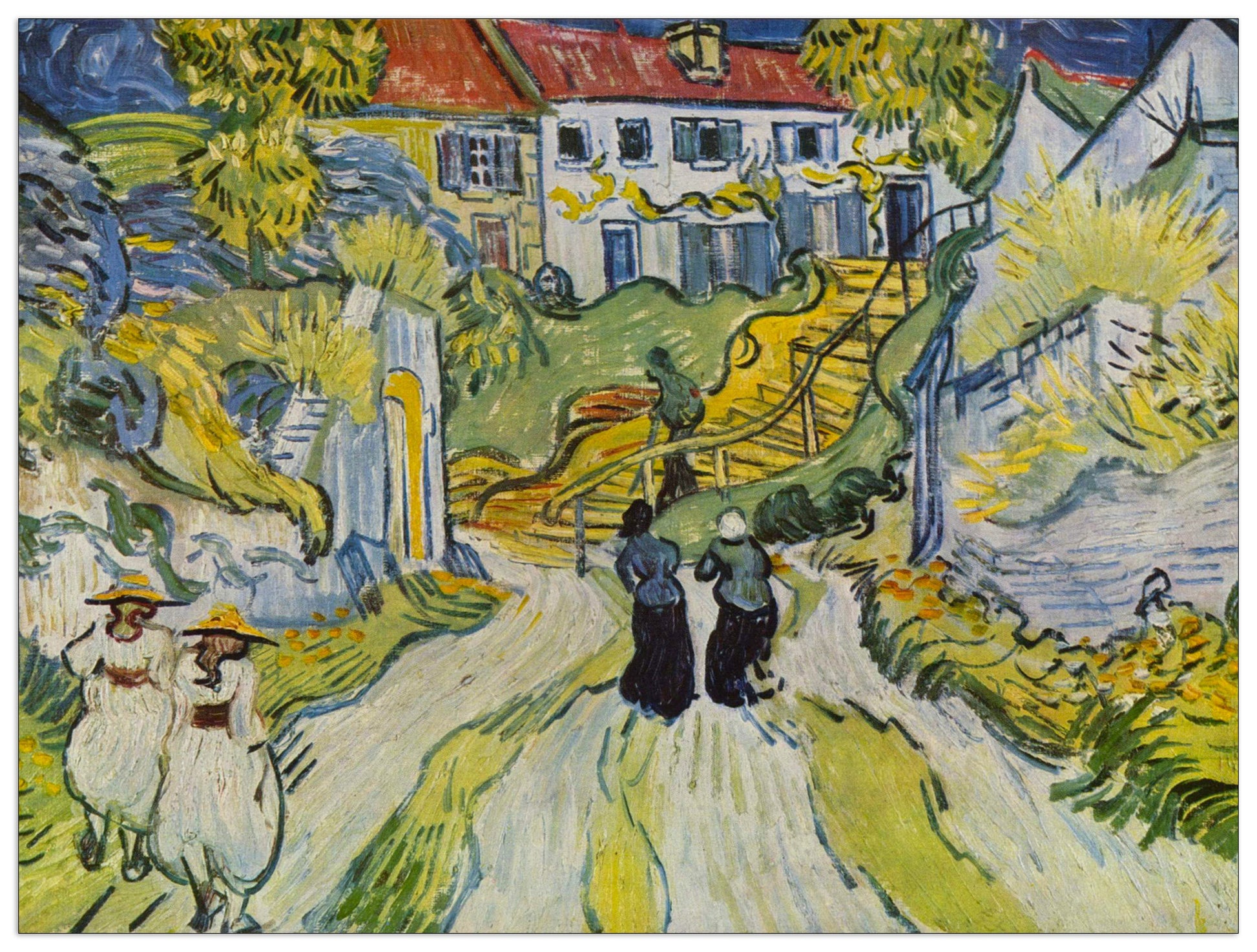 Street and road in Auvers cm 120x90