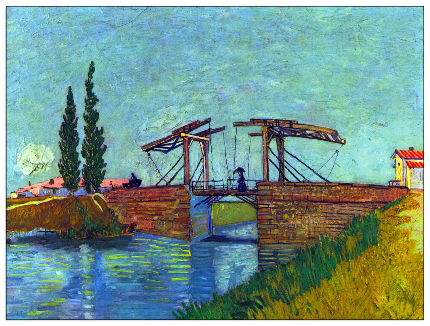 The Anglois Bridge at Arles (The drawbridge) cm 120x90