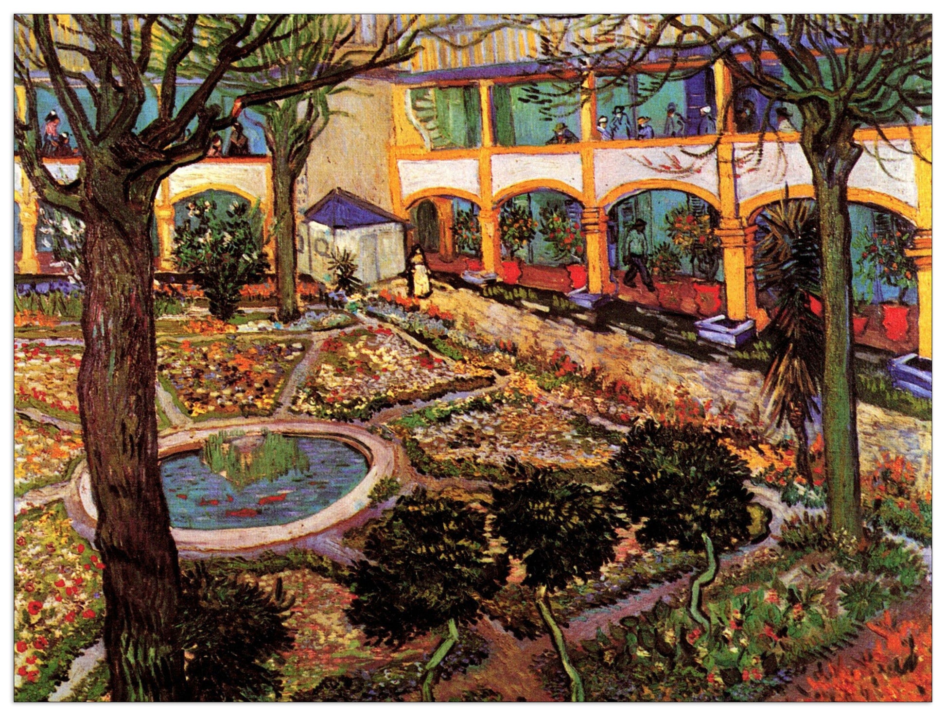 The Courtyard of the Hospital at Arles cm 80x60