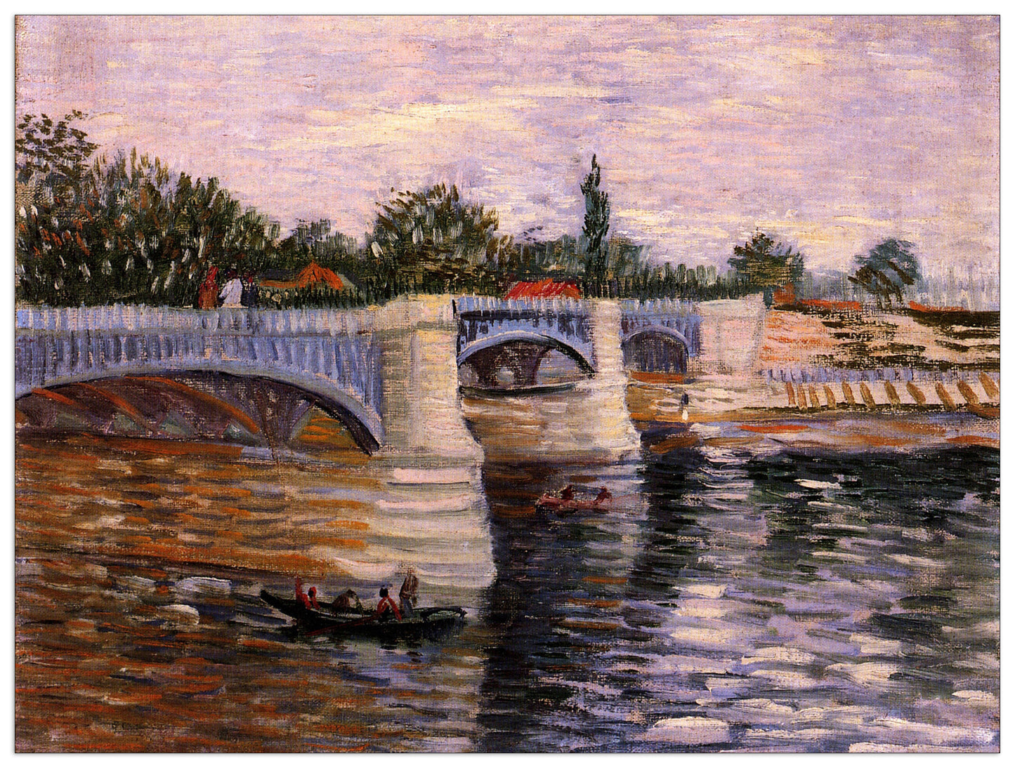The Seine with the Pont de la Grande Jette cm 120x90