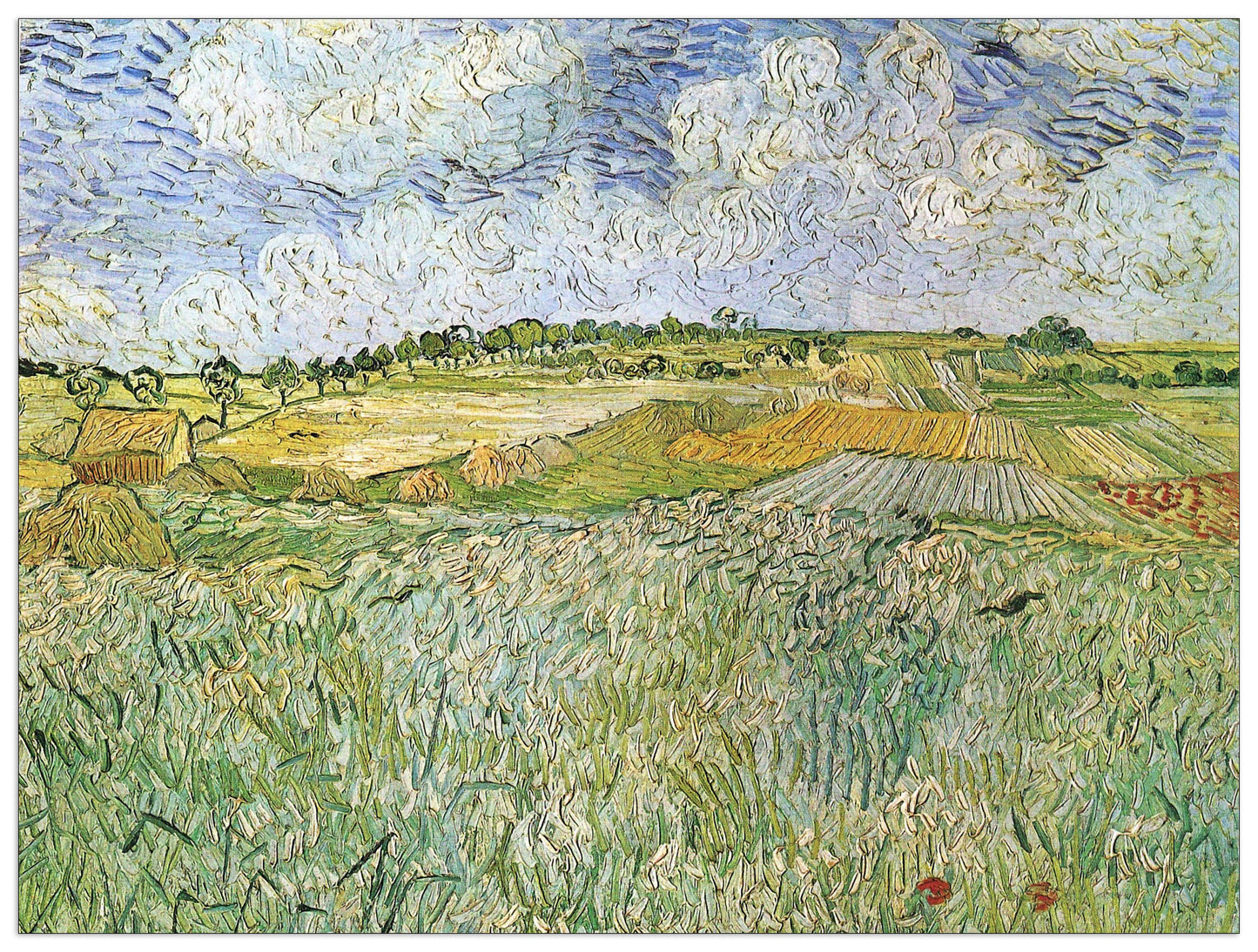 Auvers with rain clouds cm 120x90