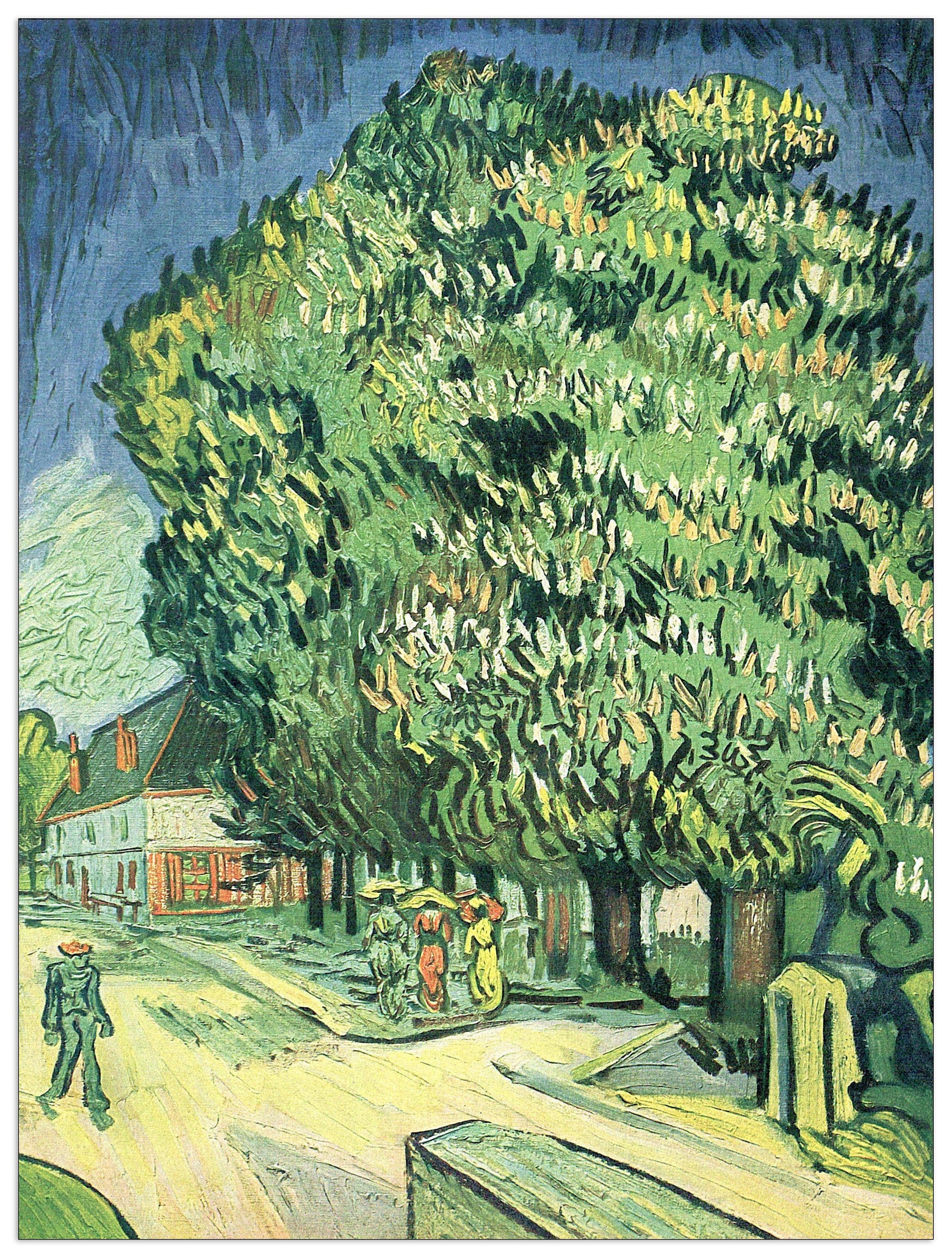 Blossoming chestnut tree cm 120x90