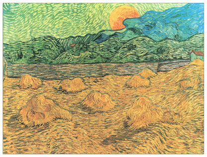 Evening landscape at moonrise cm 80x60