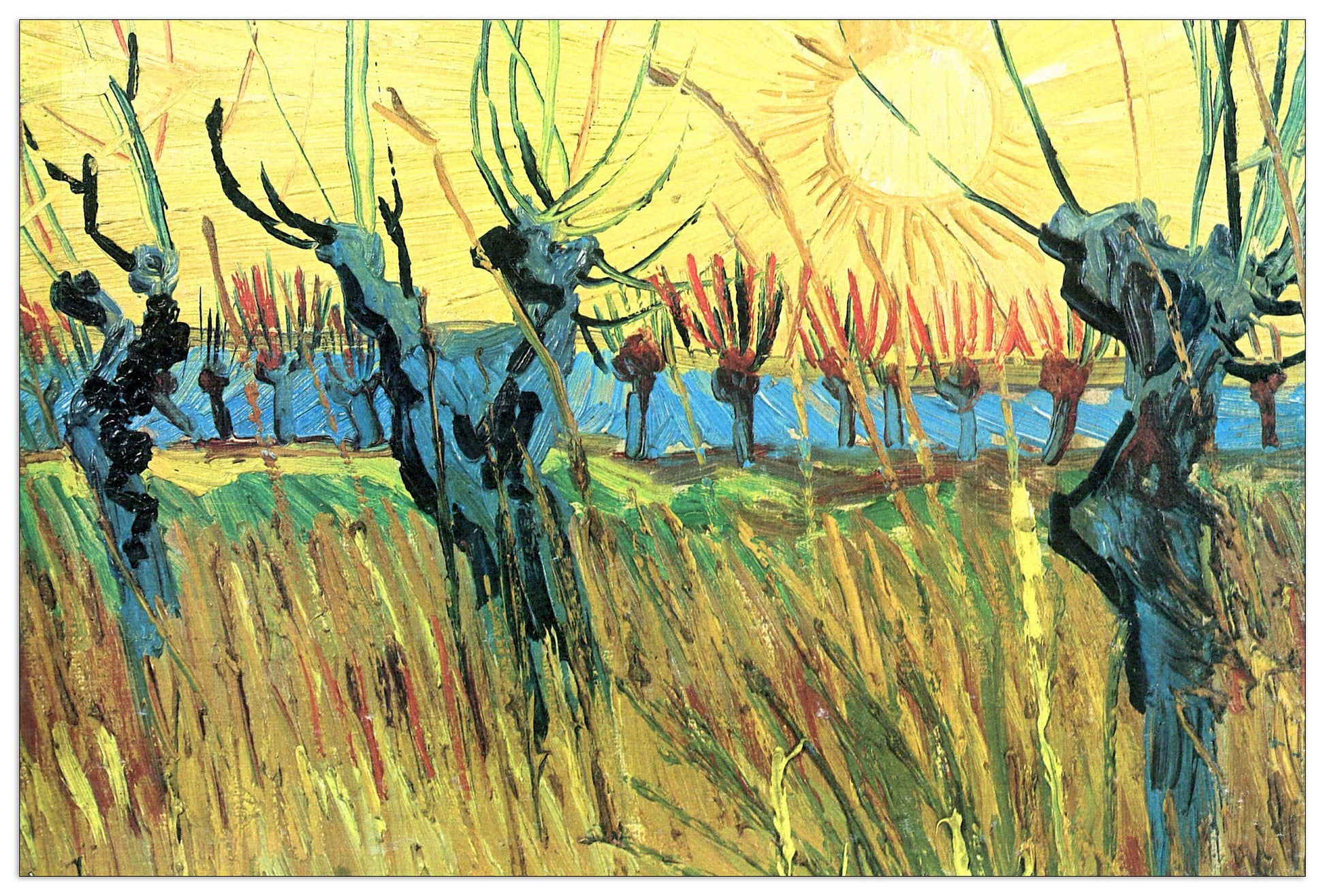 Grazing at sunset cm 135x90