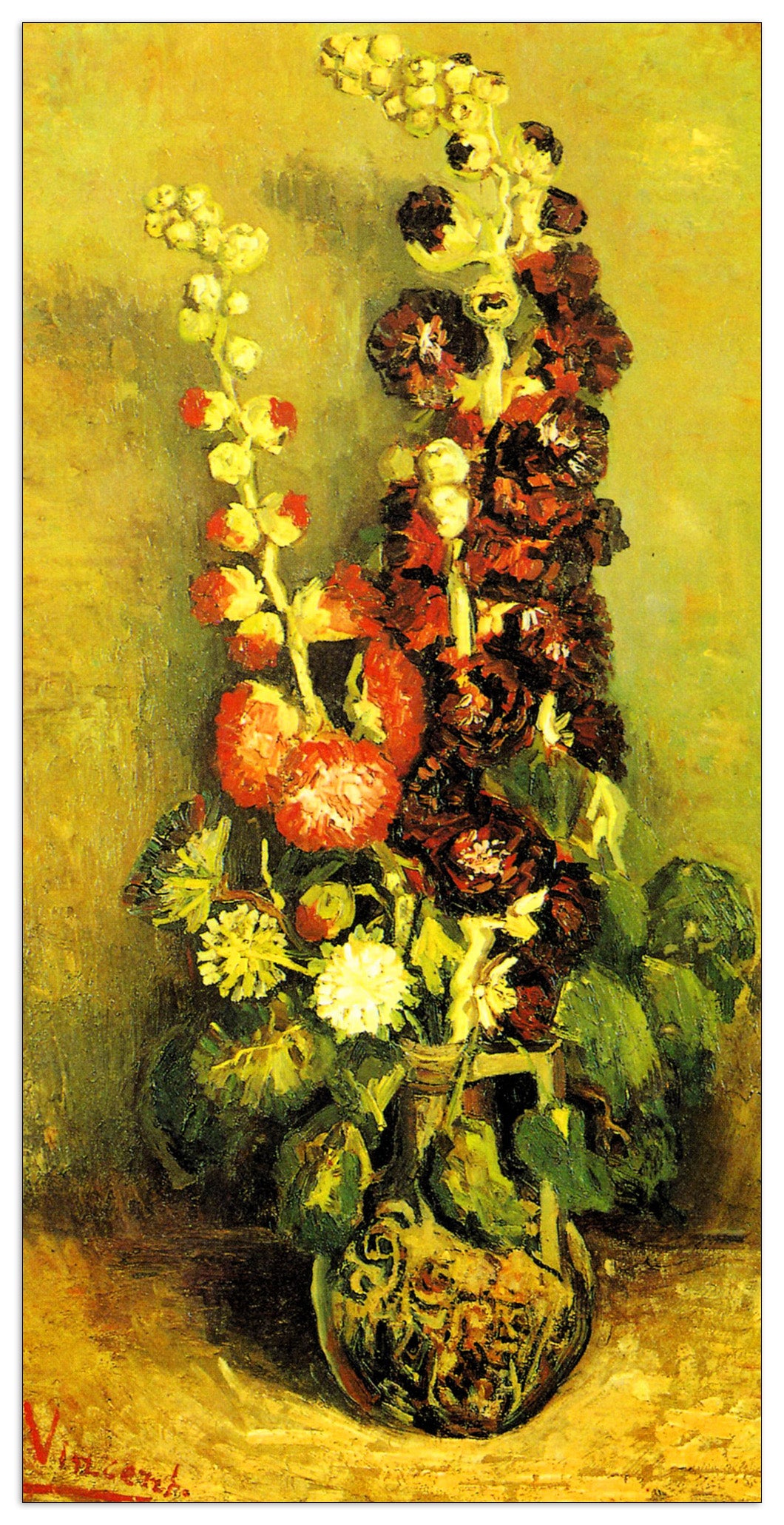 Hollyhocks cm 70x140