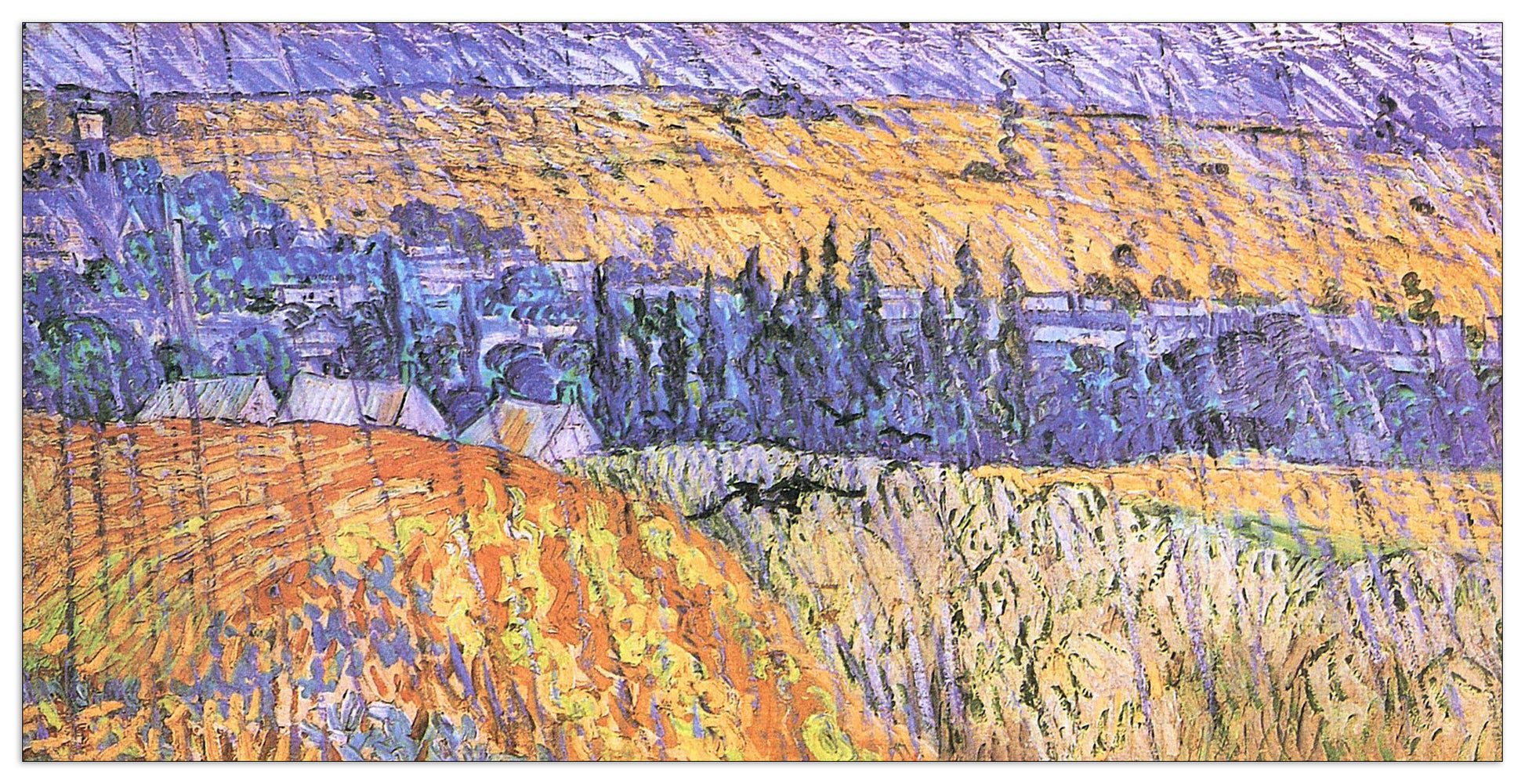 Landscape at Auvers in the Rain I cm 140x70
