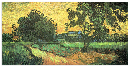 Landscape with Castle Auvers at Sunset cm 140x70
