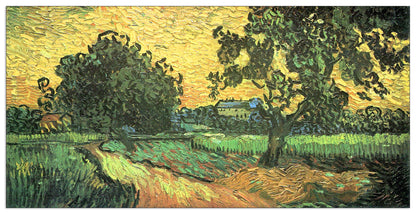 Landscape with Castle Auvers at Sunset cm 100x50