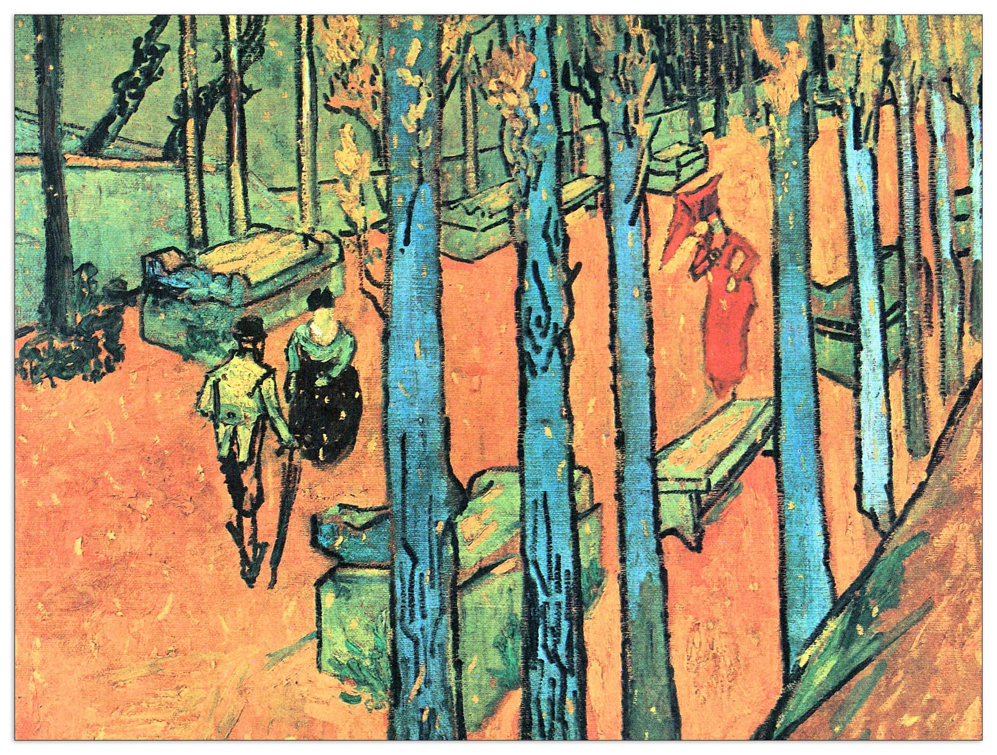 Les Alyscamps, falling leaves cm 120x90