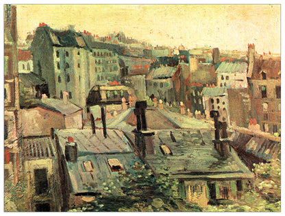 Overlooking the rooftops of Paris cm 80x60