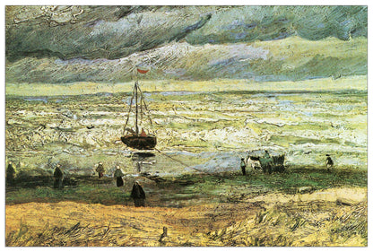 Scheveningen beach in stormy weather cm 135x90