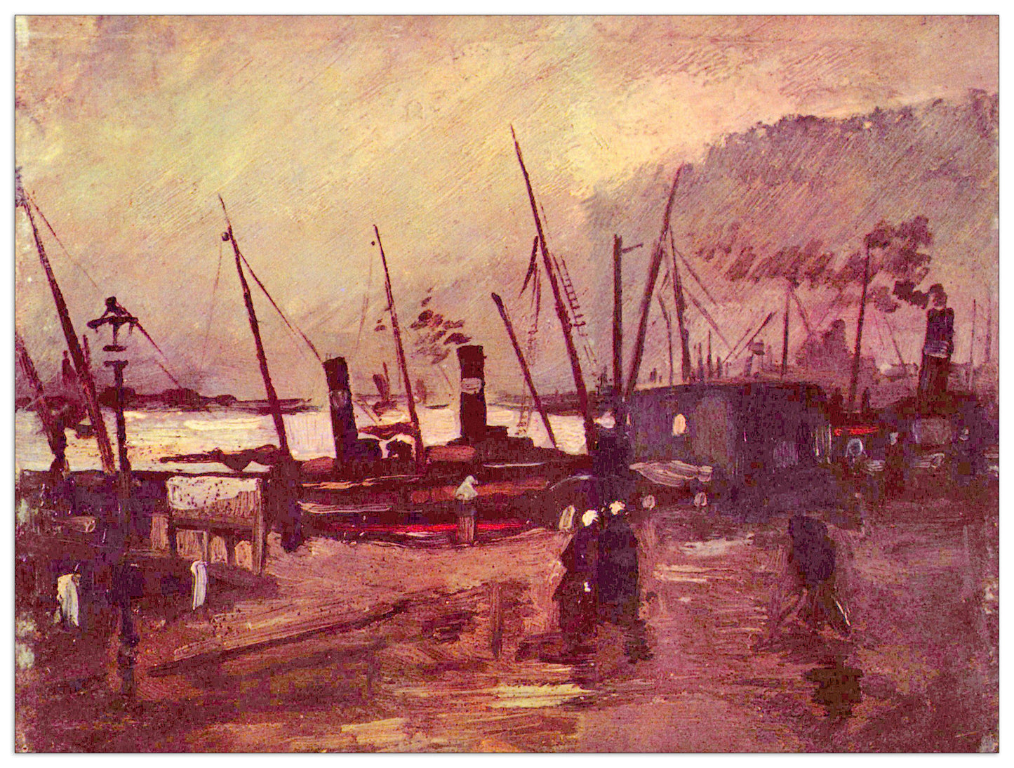 Ships in Antwerp cm 80x60
