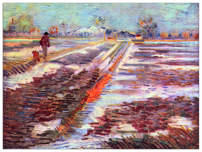Snowy fields in Arles cm 80x60