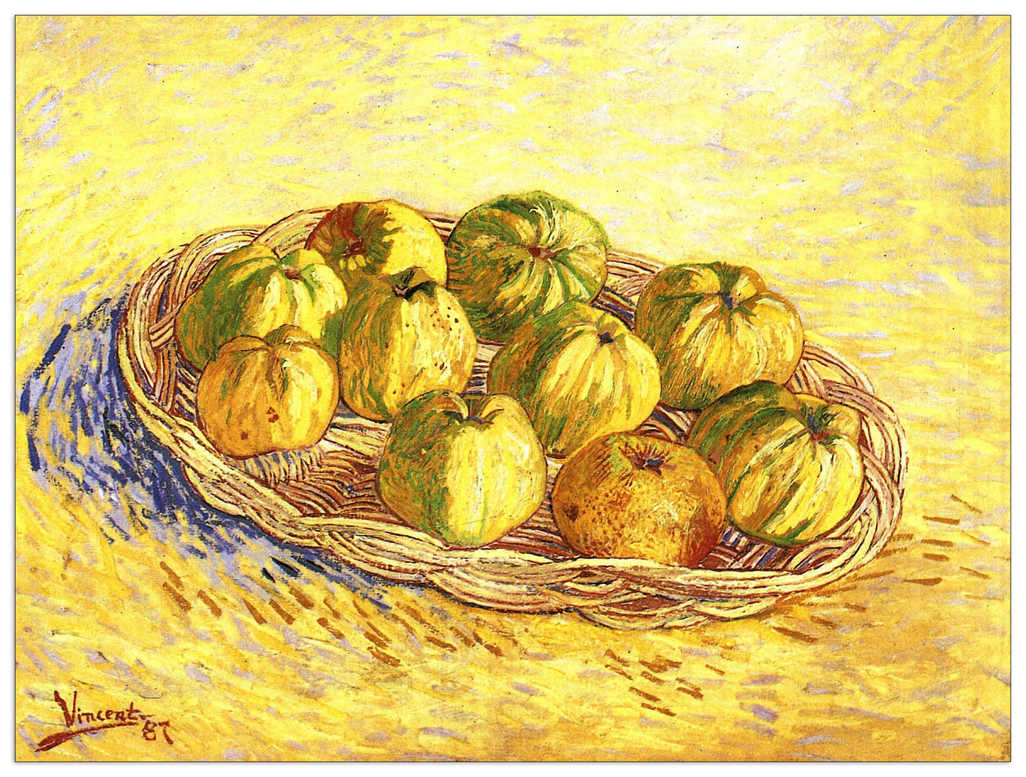 Still life with apple basket II cm 80x60